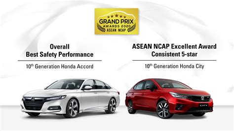 Honda Accord Và City ‘bội Thu’ Giải Thưởng An Toàn Của Asean Ncap