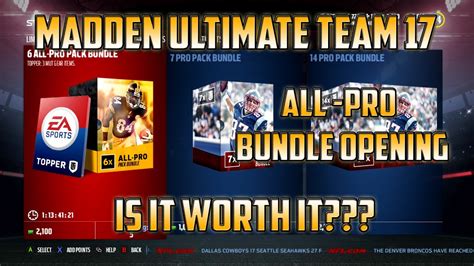 Madden 17 Ultimate Team All Pro Pack Bundle Opening Is It Worth It