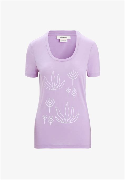 Icebreaker Merino Tech Lite Ii T Shirt Print Light Purple Roze Zalando Nl