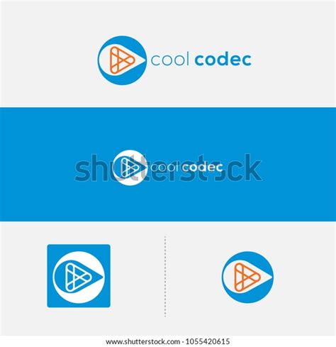 codec vector logo start button sign stock vector royalty