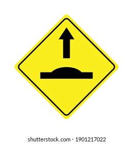 Speed Hump Ahead Sign Vector Stock Vector (Royalty Free) 1901217022 ...