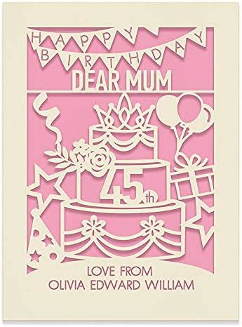 Amazon Edsg Personalized Birthday Card Paper Cut Happy Birthday