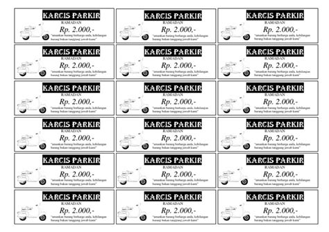 Karcis Parkir Cetak 100x | PDF