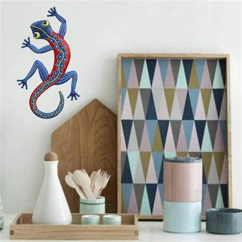 Outdoor Lizard Garden Art Metal Gecko Wall Decor Lizard Decor Set Of