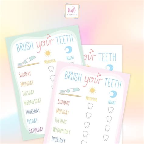 Brush Your Teeth, Tooth Brushing Chart Printable - Etsy