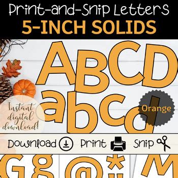 Orange Bulletin Board Letter Set Fall Halloween Letters For Classroom