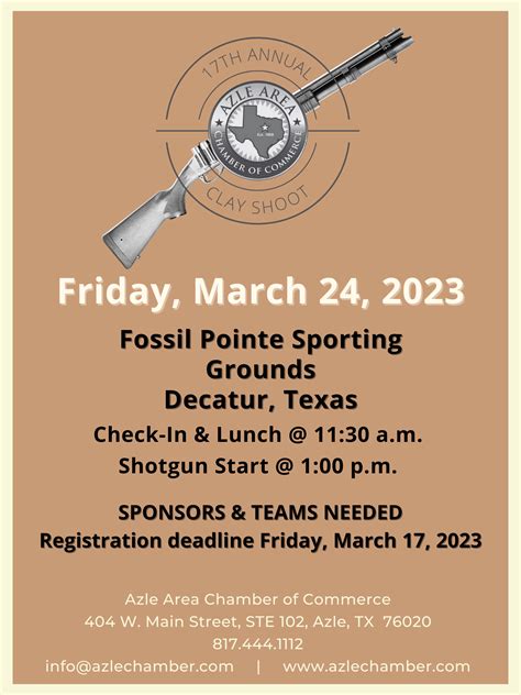 2023 Clay Shoot Event Flyer 1 Fossil Pointe