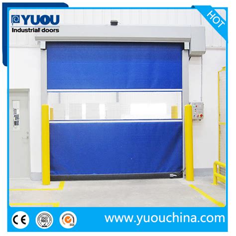 Industrial Pvc Fabric High Speed Rapid Rolling Shutter Traffic Door For