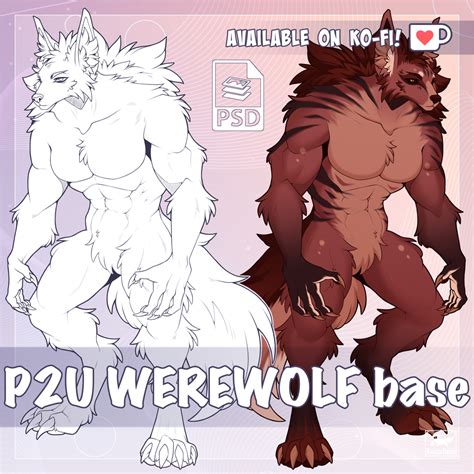 Werewolf Anthro Male Adopt Base