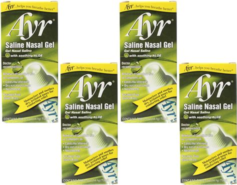 4 Pack Ayr Saline Nasal Gel 050oz Each