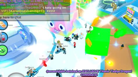 MY FRIEND HATCHES A TITANIC TIE DYE DRAGON Pet Simulator X YouTube