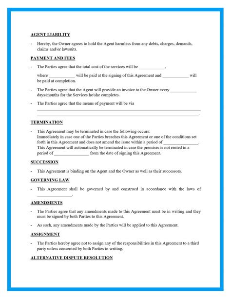 Management Agreement Template