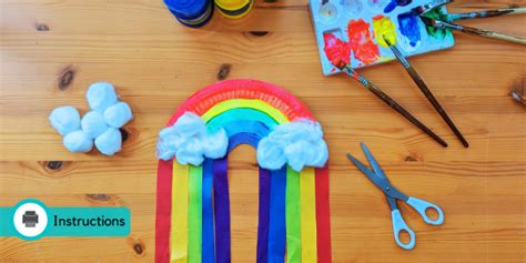 Paper Plate Rainbow Craft Creat De Profesori