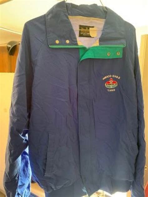 Vintage Mans Amoco Gas Station Jacket Size Large No Rips Or Etsy