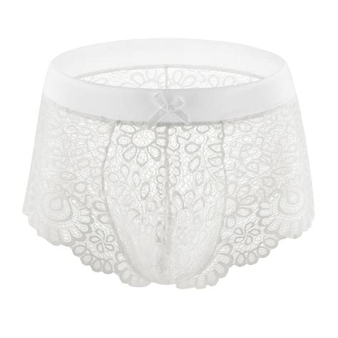 Hot Sissy Crossdressers Mens Bras Lace Sheer Underewear Sexy Perspective Panties EBay