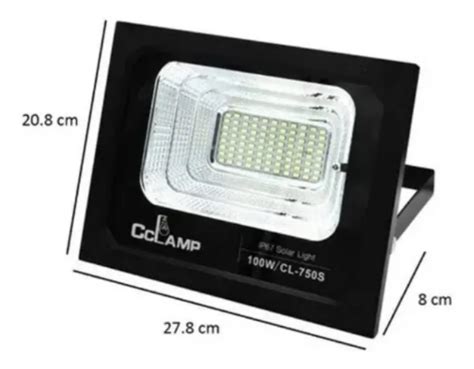 Reflector Lampara Led Panel Solar Exterior W Recargable Luegopago