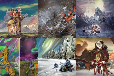 anime key visual   adventurer exploring  arctic stable