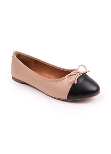 Janice Nude Bow Detail Ballerinas By Wheres That From Look Again