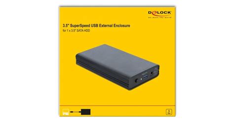 DeLOCK Externe Behuizing Voor 3 5 SATA HDD Zwart 42612