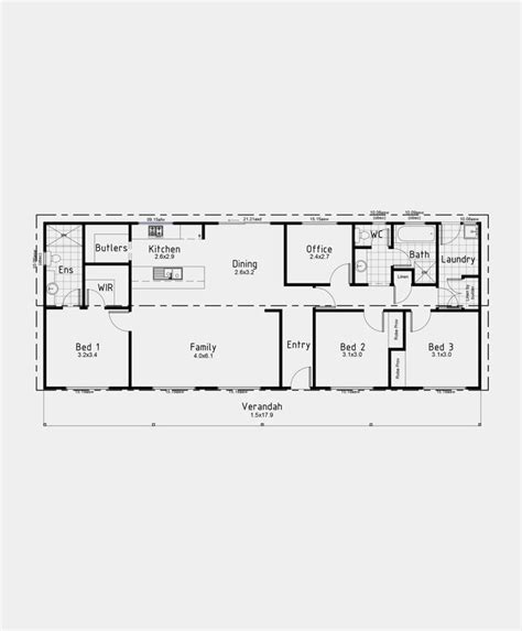 the floor plan for a two story house with three bedroom and an attached ...