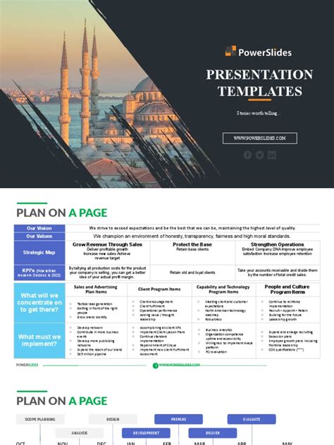 Plan On A Page Template | PDF | Sales | Performance Indicator