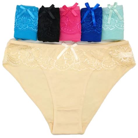 Girls Sexy Thong Panties In 6 Colors Lace G Strings For Girls Black Panties Womens Seamless