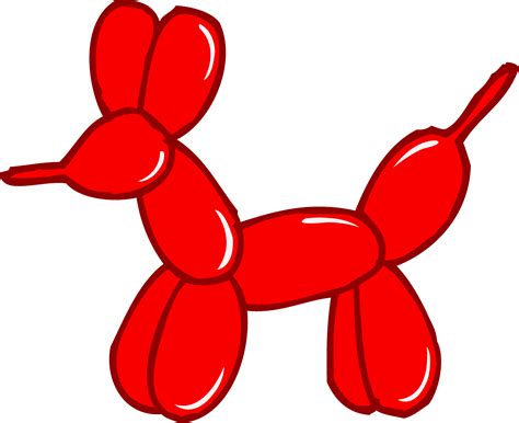 Cute Red Balloon Animal - Free Clip Art