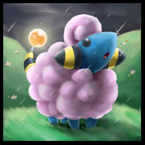 Shiny Mareep Storm by BlueKnightGirl on DeviantArt