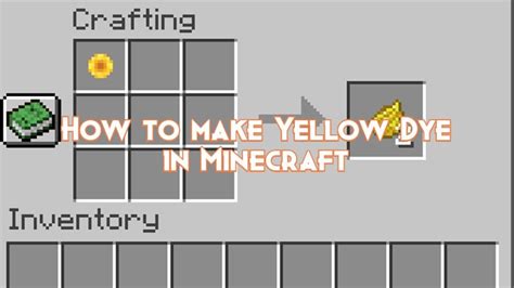 How to make Yellow Dye in Minecraft - Pillar Of Gaming