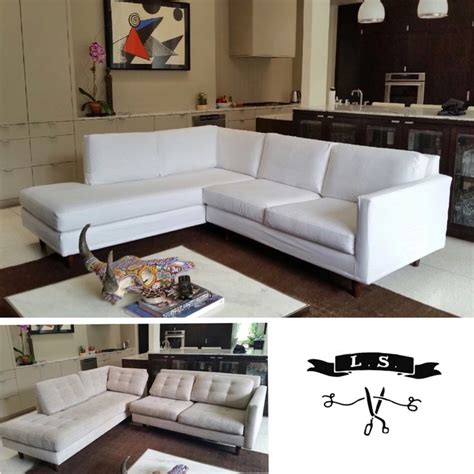 White Canvas Sectional Slipcover | Modern Style