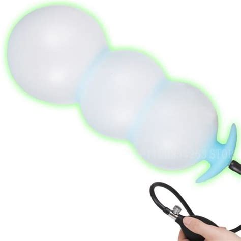 Godemichet Anal gonflable lumineux de cm boule en acier intégrée énorme godemiché Massage