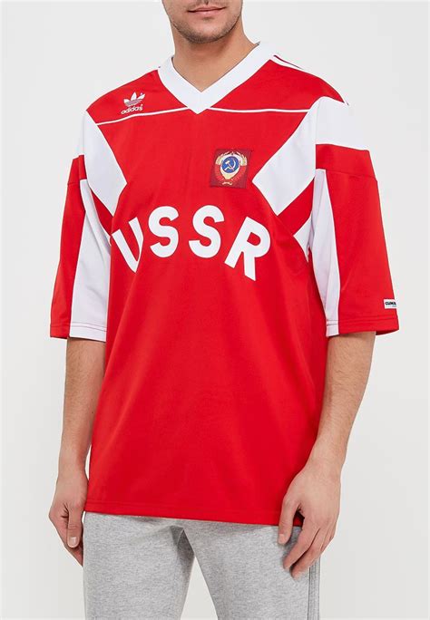 Футболка спортивная adidas Originals RUSSIA JSY, цвет: красный ...