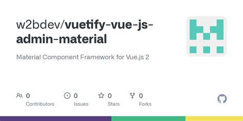 Github W Bdev Vuetify Vue Js Admin Material Material Component