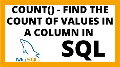 Find The Count Of Value In A Column Using COUNT Function In SQL YouTube