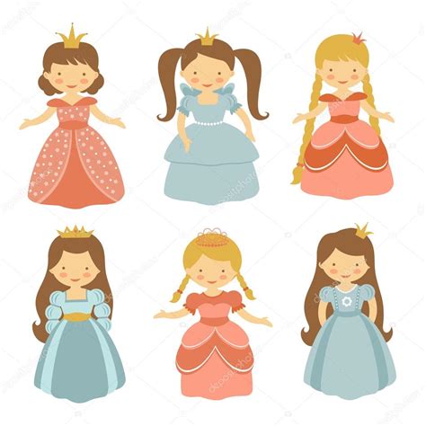 Beautiful Princesses Set — Stock Vector © Japanez 69458373