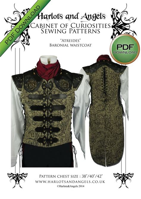 Mens Steampunk Vest Waistcoat Sewing By Harlotsandangels On Etsy Vest