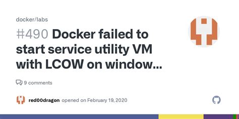 Docker Failed To Start Service Utility Vm With Lcow On Windows Server