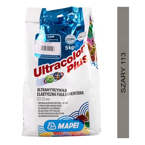 Fuga MAPEI Ultracolor Plus 5 kg - szary (113) 6919211616 - Allegro.pl