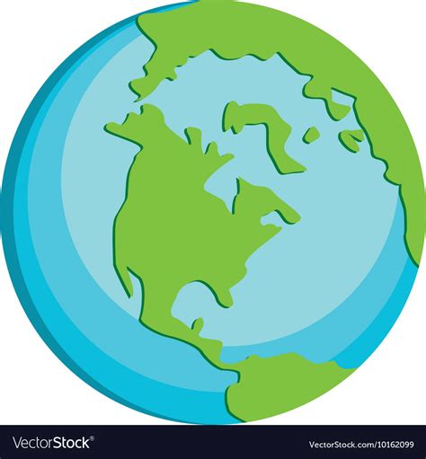 Planet earth world icon graphic Royalty Free Vector Image