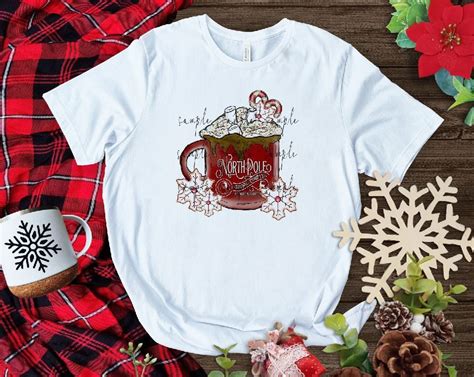DIGITAL FILE Northpole Hot Cocca Doodle Digital Design For Sublimation