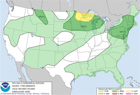 Storm Prediction Center Jun 8 2015 1730 UTC Day 2 Convective Outlook