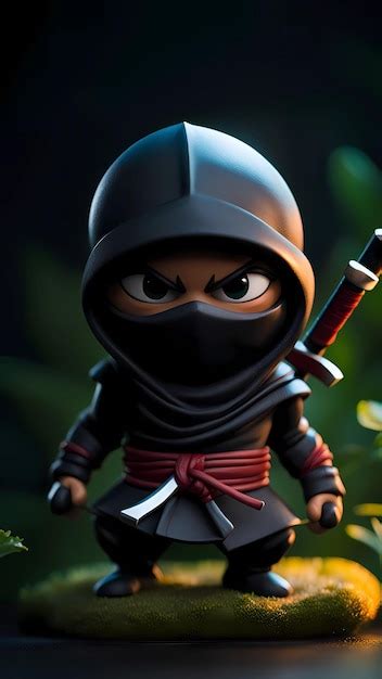 Premium AI Image | Figurine of a ninja with an angry expression on his face