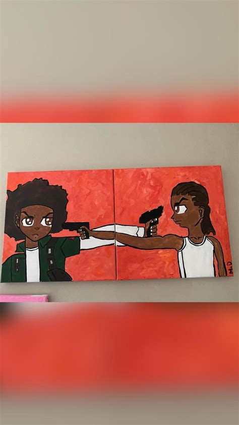 Boondocks fan art |paint ideas| cartoon painting | @monays_art | Cartoon painting, Fan art, Art ...