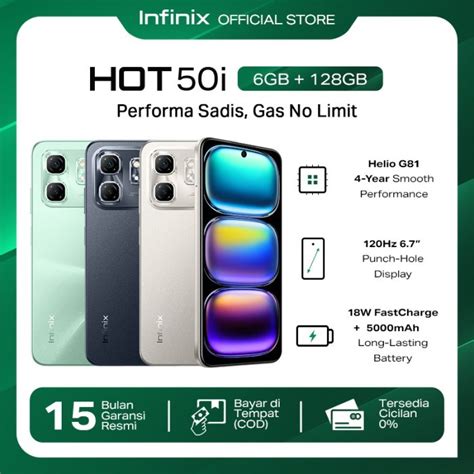 Jual Infinix Hot I GB Up To GB Extended RAM Helio G Inch Hz Punch Hole