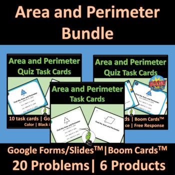 Area And Perimeter Of 2d Figures Google Boom Printable Task Cards