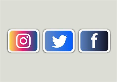 Colecci N De Logotipos De Redes Sociales Populares Instagram Twitter