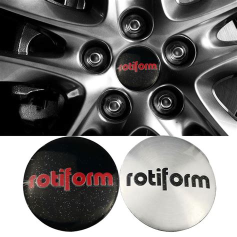 4pcs 56mm Rotiform Logo Modified Car Wheel Center Hub Cap Stickers