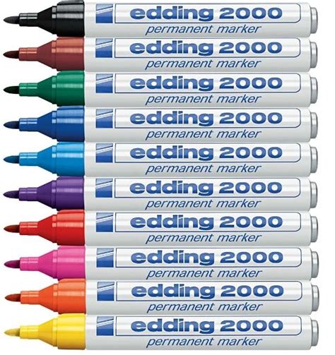 Edding 2000 permanent marker med rund spids 1 5 3 mm 10 pr æske