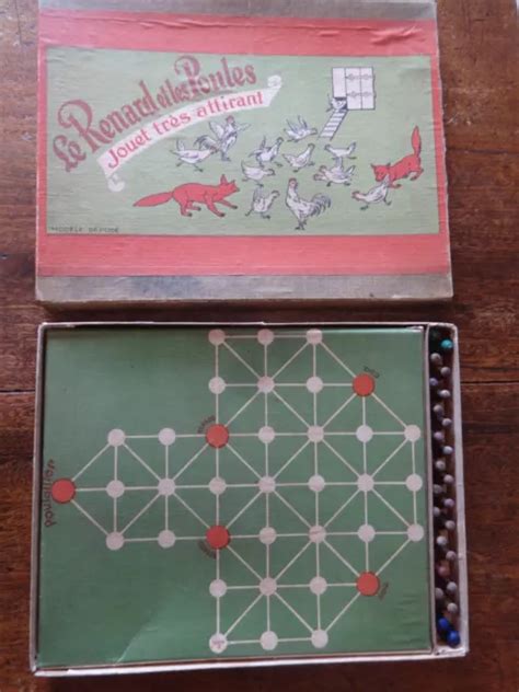 ANCIEN JEU DE société le renard et les poules jeu complet jouet