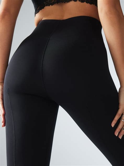 Hotline Lace Trimmed High Waist Leggings In Black Savage X Fenty Uk